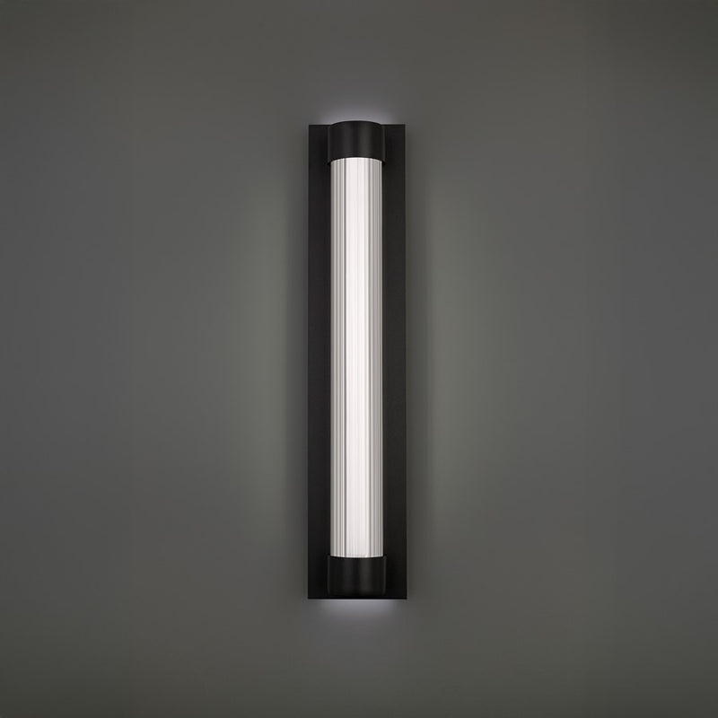 Modern Forms Chyzel 26" LED Outdoor Wall Light, Black/Clear/Frost