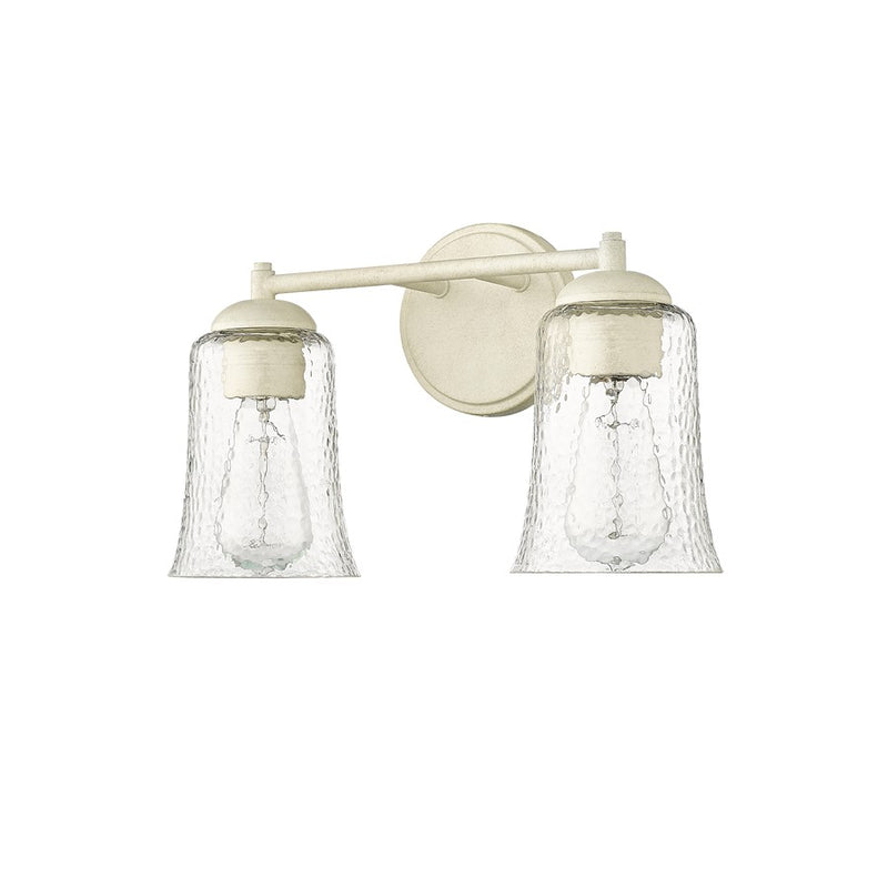 Millennium Lighting Abilene 2Lt Bathroom Vanity Light, White/Clear