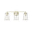 Millennium Lighting Abilene 3Lt Bathroom Vanity Light, White/Clear - 10103-CW
