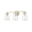 Millennium Lighting Abilene 3Lt Bathroom Vanity Light, White/Clear