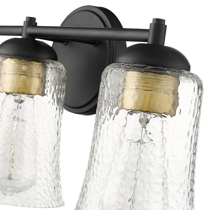 Millennium Lighting Abilene 3Lt Vanity, Black/Clear