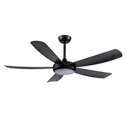 RP Lighting Airstra 5Bld 52" LED Ceiling Fan, Mat. Blk/Etched - 1010WLED-MBK-MBK