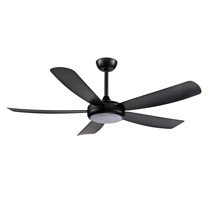 RP Lighting Airstra 5Bld 52" LED Ceiling Fan, Mat. Blk/Etched - 1010WLED-MBK-MBK