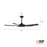 RP Lighting Airstra 5Bld 52" LED Ceiling Fan, Mat. Blk/Etched