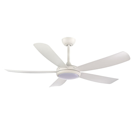 RP Lighting Airstra 5Bld 52" LED Ceiling Fan, Mat. Wht/Etched - 1010WLED-MWWMWW