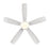 RP Lighting Airstra 5Bld 52" LED Ceiling Fan, Mat. White/Etched