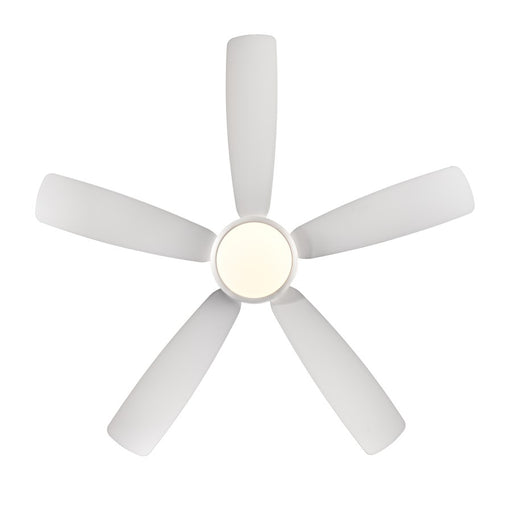 RP Lighting Airstra 5Bld 52" LED Ceiling Fan, Mat. White/Etched