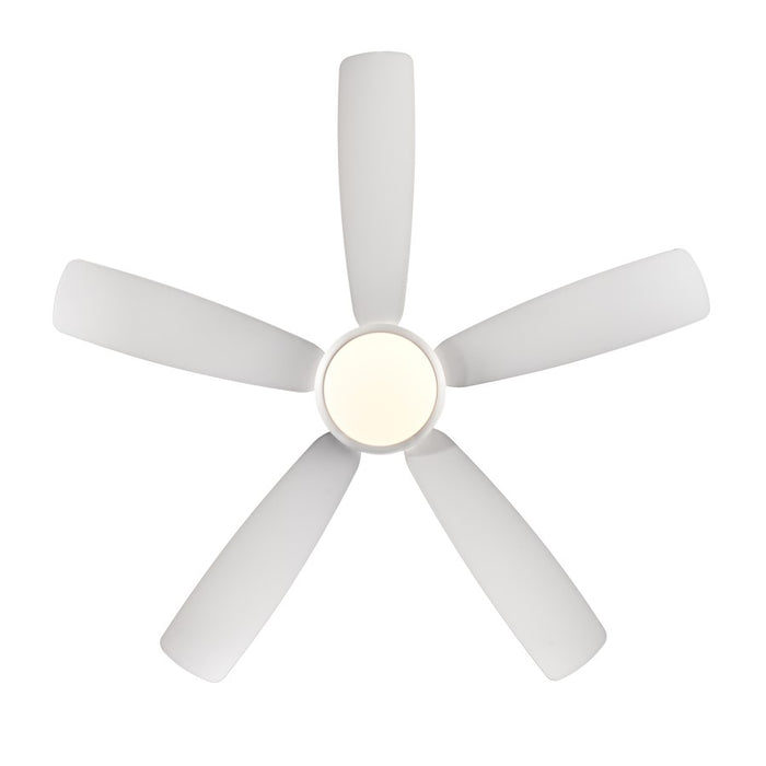 RP Lighting Airstra 5Bld 52" LED Ceiling Fan, Mat. White/Etched
