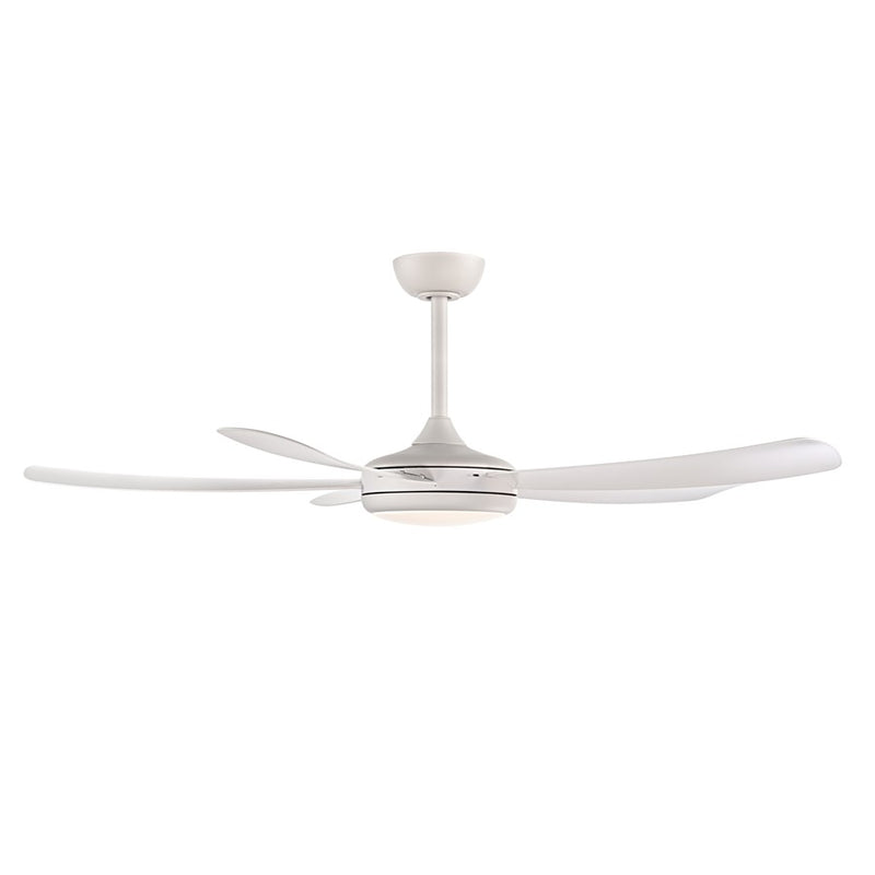 RP Lighting Airstra 5Bld 52" LED Ceiling Fan, Mat. White/Etched