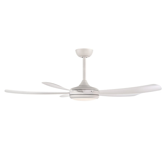 RP Lighting Airstra 5Bld 52" LED Ceiling Fan, Mat. White/Etched
