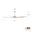 RP Lighting Airstra 5Bld 52" LED Ceiling Fan, Mat. White/Etched