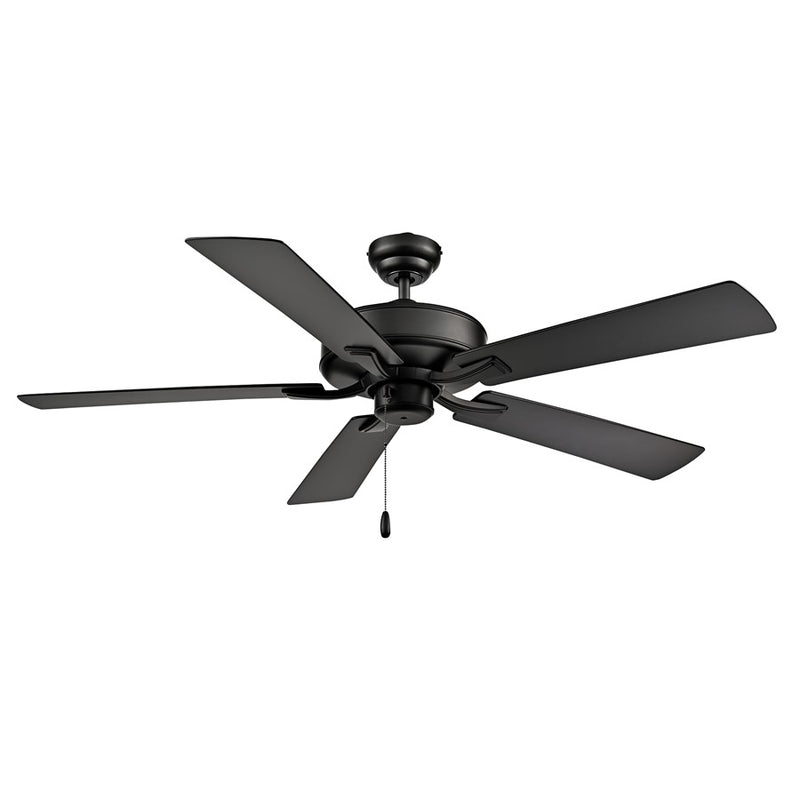 RP Lighting Velbreeze 5Bld 52" Ceiling Fan, Matte Black - 1017WMBK-MBK