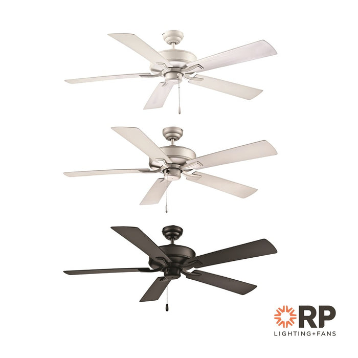 RP Lighting Velbreeze 5Bld 52" Ceiling Fan, Matte Black