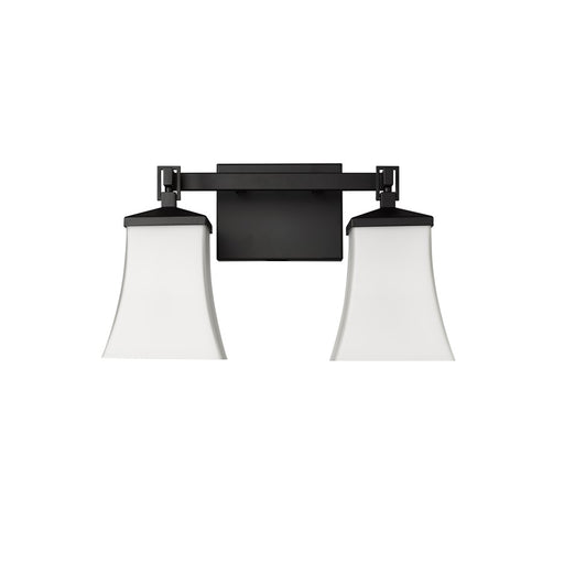 Millennium Lighting Sonorra 2Lt Vanity, Black/Opal White - 10202-MB