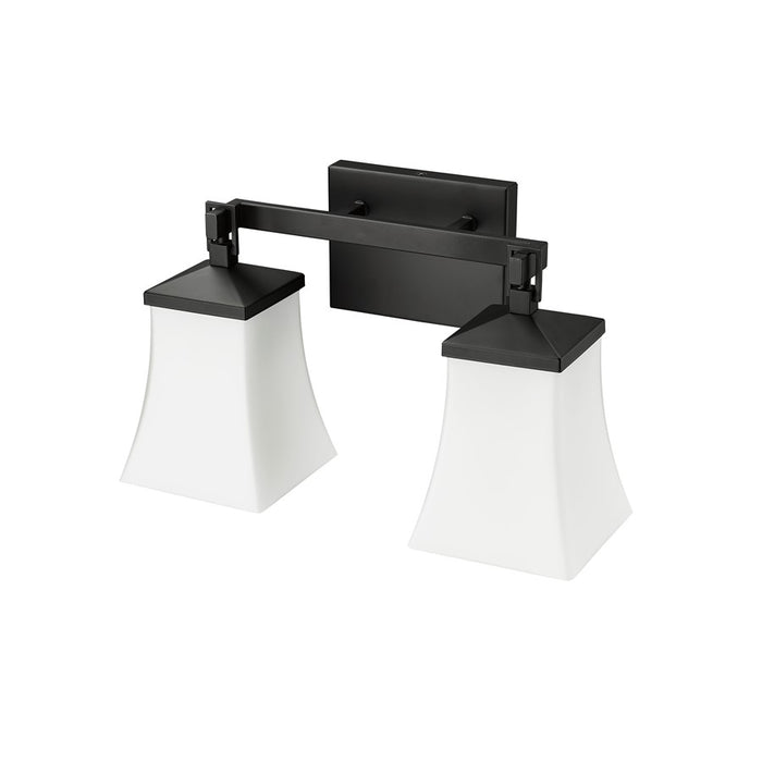 Millennium Lighting Sonorra 2Lt Vanity, Black/Opal White