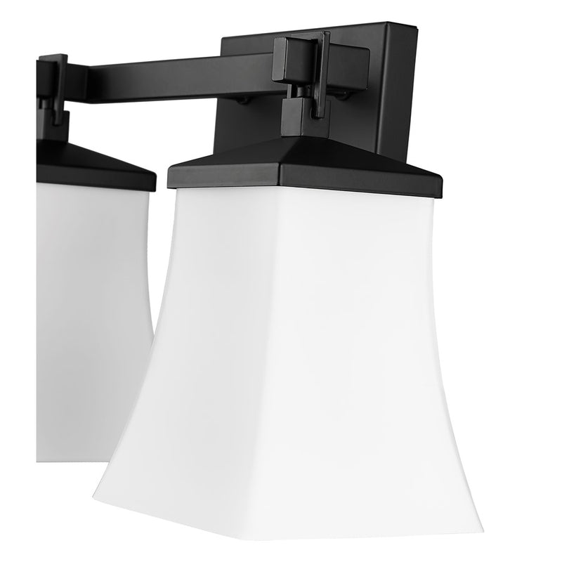 Millennium Lighting Sonorra 2Lt Vanity, Black/Opal White