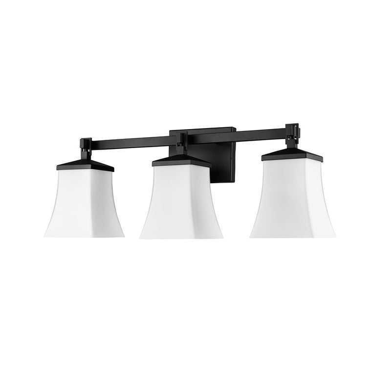 Millennium Lighting Sonorra 3Lt Vanity, Black/Opal White