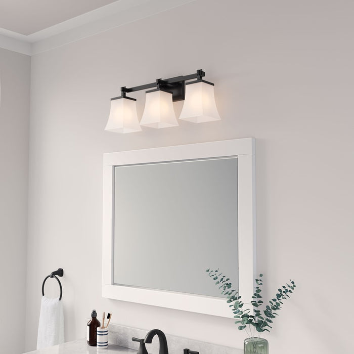 Millennium Lighting Sonorra 3Lt Vanity, Black/Opal White