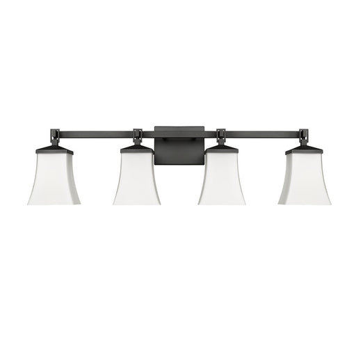 Millennium Lighting Sonorra 4Lt Vanity, Black/Opal White - 10204-MB