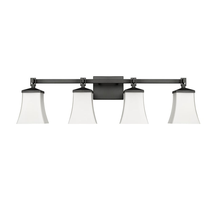 Millennium Lighting Sonorra 4Lt Vanity, Black/Opal White - 10204-MB