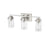 Millennium Lighting Serena 3Lt Vanity, Brushed Nickel/Clear Ribbed