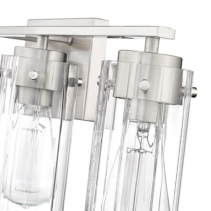 Millennium Lighting Serena 4Lt Vanity, Brushed Nickel/Clear Ribbed