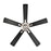 RP Lighting Brisden 5Bld 52" Ceiling Fan, Brushed Nickel