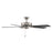 RP Lighting Brisden 5Bld 52" Ceiling Fan, Brushed Nickel
