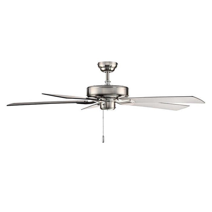 RP Lighting Brisden 5Bld 52" Ceiling Fan, Brushed Nickel