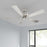 RP Lighting Brisden 5Bld 52" Ceiling Fan, Brushed Nickel