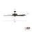 RP Lighting Brisden 5Bld 52" Ceiling Fan, Matte Black