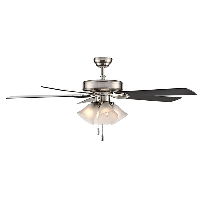 RP Lighting Calivane 5Bld 52" LED Ceiling Fan, Brushed Nkl/Etched