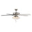 RP Lighting Calivane 5Bld 52" LED Ceiling Fan, Brushed Nkl/Etched