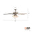 RP Lighting Calivane 5Bld 52" LED Ceiling Fan, Brushed Nkl/Etched