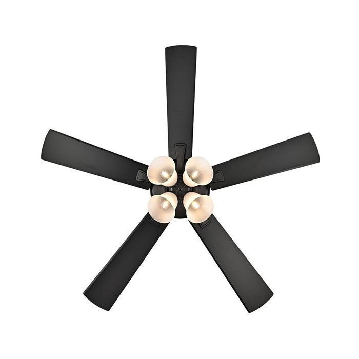 RP Lighting Calivane 5Bld 52" LED Ceiling Fan, Black/Etched