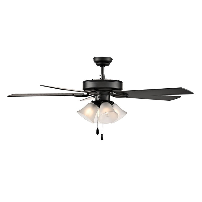 RP Lighting Calivane 5Bld 52" LED Ceiling Fan, Black/Etched
