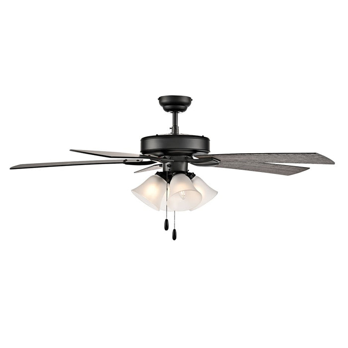 RP Lighting Calivane 5Bld 52" LED Ceiling Fan, Black/Etched