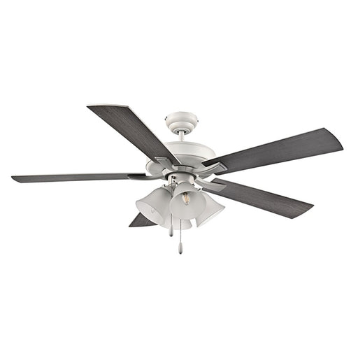 RP Lighting Calivane 5Bld 52" LED Ceiling Fan, Matte White/Etched - 1033MWWMWWL