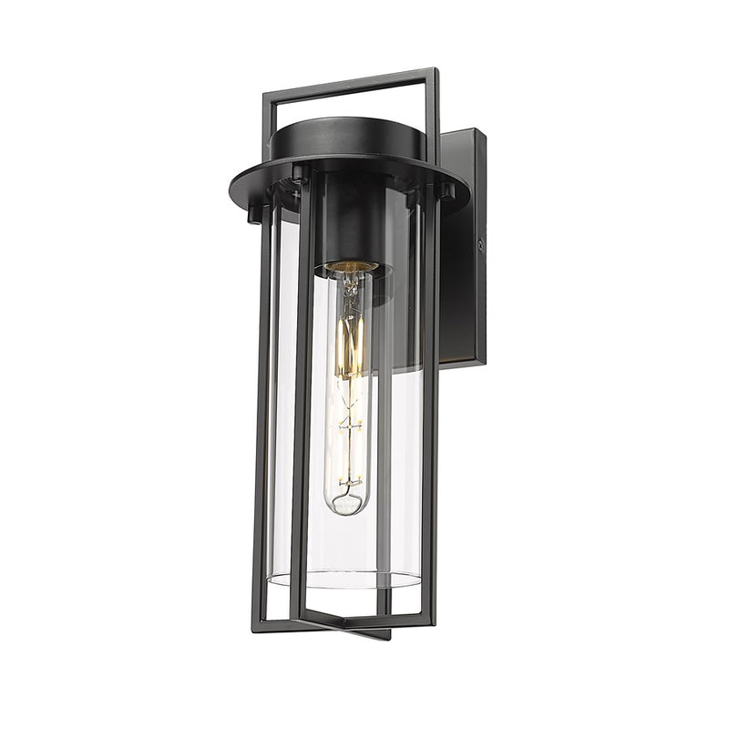 Millennium Lighting Russell 1Lt 6" Outdoor Wall Sconce, Black/Clear
