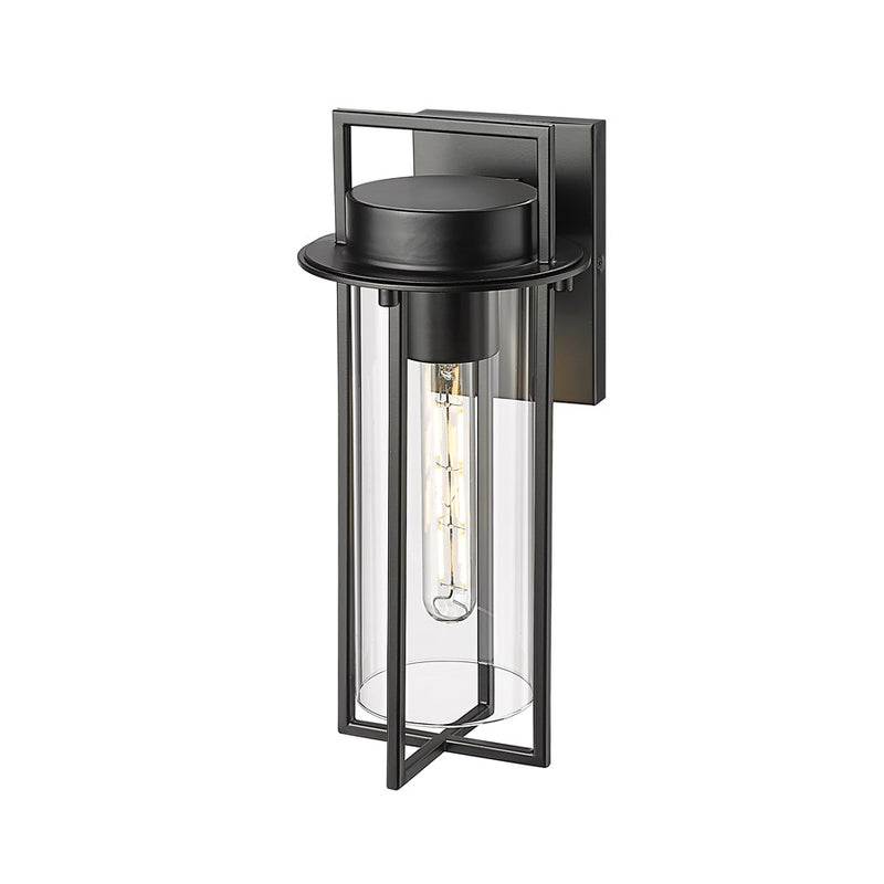 Millennium Lighting Russell 1Lt 6" Outdoor Wall Sconce, Black/Clear