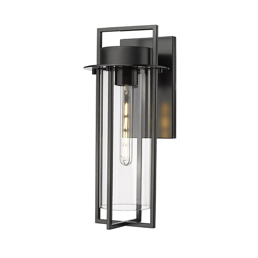 Millennium Lighting Russell 1Lt 8" Outdoor Wall Sconce, Black/Clear