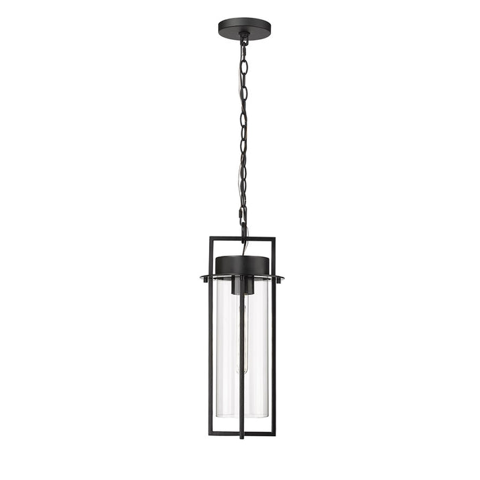 Millennium Lighting Russell 1Lt Outdoor Pendant, Coated Black/Clear - 10521-PBK