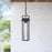 Millennium Lighting Russell 1Lt Outdoor Pendant, Coated Black/Clear