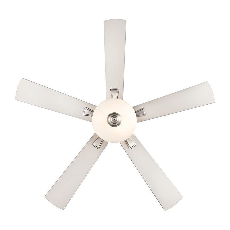 RP Lighting Galeson 5Bld 52" LED Ceiling Fan, Nickel/Etched