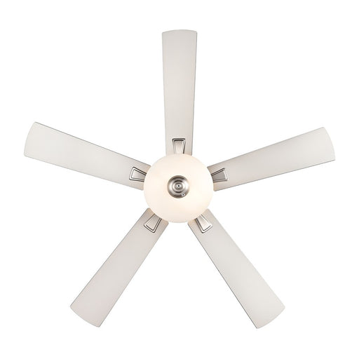 RP Lighting Galeson 5Bld 52" LED Ceiling Fan, Nickel/Etched