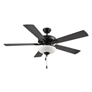 RP Lighting Galeson 5Bld 52" LED Ceiling Fan, Matte Black/Etched - 1058MBK-MBK-L