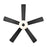 RP Lighting Galeson 5Bld 52" LED Ceiling Fan, Matte Black/Etched