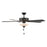 RP Lighting Galeson 5Bld 52" LED Ceiling Fan, Matte Black/Etched