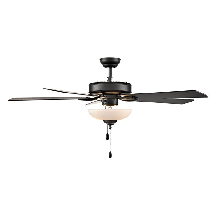 RP Lighting Galeson 5Bld 52" LED Ceiling Fan, Matte Black/Etched