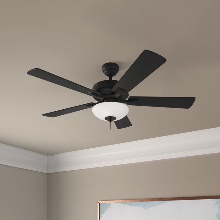 RP Lighting Galeson 5Bld 52" LED Ceiling Fan, Matte Black/Etched
